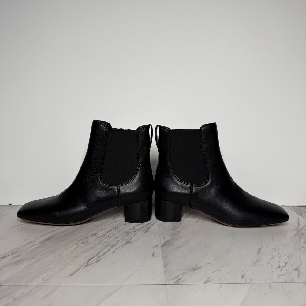 Franco Sarto Nellie Black Chelsea Heeled Bootie 8M - Picture 7 of 14